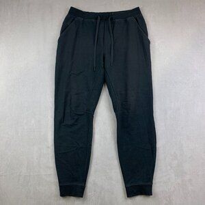 Lululemon Mens Sweatpants Large Black City Sweat Jogger Tapered Stretch M5AJTS